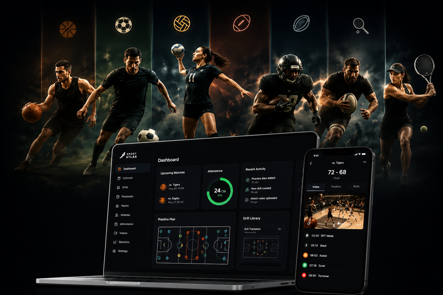 SportAtlas – athletes and app dashboard